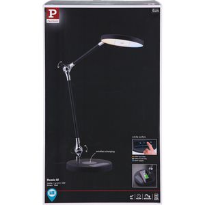 Produktbild für Schreibtischlampe Paulmann Numis Qi, schwarz, LED, dimmbar