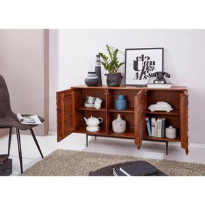 Produktbild für Sideboard Wohnling WL5.635, aus Massivholz, sheesham