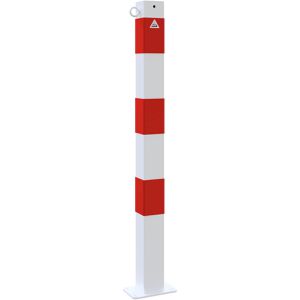 Produktbild für Absperrpfosten Schake 470PB/1, 1 Öse, rot/weiß, aus Metall