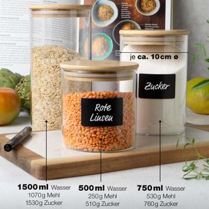 Produktbild für Vorratsglas Moritz&amp;Moritz 2437, mit Bambusdeckel