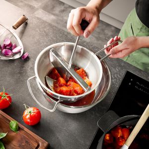 Produktbild für Passiermühle Gefu 89210 Flotte Lotte manuell, silber, Ø 21 cm