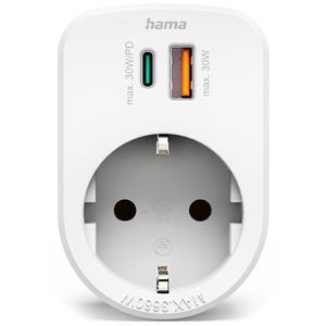 Produktbild für Steckdosenadapter Hama 00223343, weiß