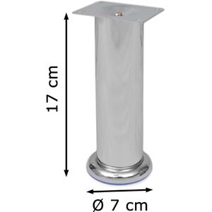 Produktbild für Möbelfuß vidaXL 242159, chrom, Metall