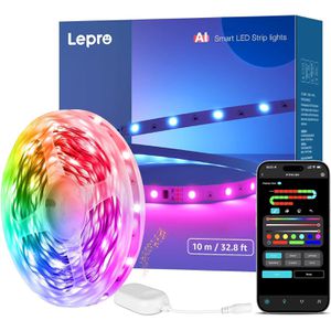 LED-Streifen Lepro S1 Smart KI, dimmbar, weiß + RGB