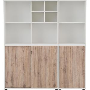 Produktbild für Kombischrank Möbelpartner Serie 400, wildeiche / weiß