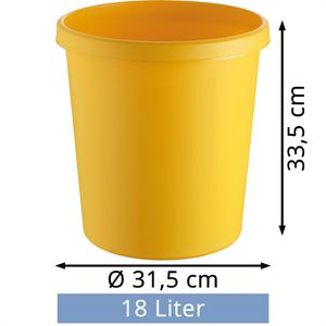 Produktbild für Papierkorb Helit H6105818, the german, gelb