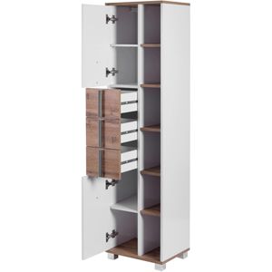 Produktbild für Badschrank Schildmeyer Luca 701153, mit 4 Füßen, weiß / eiche