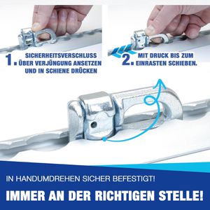 Produktbild für Zurrösen NTG LS.8572, Doppelfitting für Airlineschiene