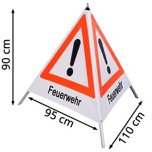 Produktbild für Faltsignal SafetyMarking Gefahrenstelle VZ101, Feuerwehr