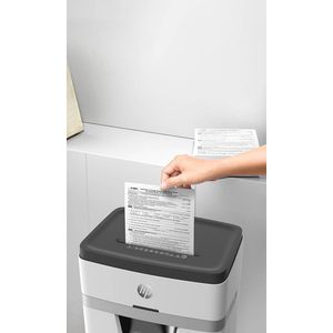 Produktbild für Aktenvernichter HP 2805 OneShred 18CC, weiß, mit Rollen