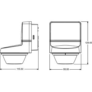 Produktbild für Bewegungsmelder Theben Tecta D280i WH PIR