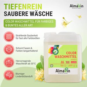 Produktbild für Waschmittel AlmaWin Colorwaschmittel Lindenblüten