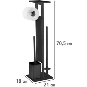 Produktbild für WC-Garnitur Wenko Debar, mit Ersatzrollenhalter