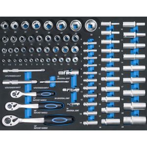 Produktbild für Werkzeugwagen Güde GW7 Black Line, 39132, bestückt