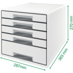 Produktbild für Schubladenbox Leitz 5214-20-26, WOW Cube, A4