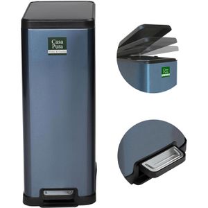 Produktbild für Mülleimer Casa-Pura Zack, blau metallic