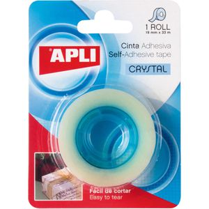 Produktbild für Klebeband APLI 11167, Crystal, 19mm x 33m