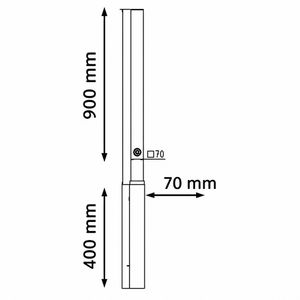 Produktbild für Absperrpfosten Schake 4070F, silber, aus Edelstahl