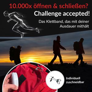 Produktbild für Klettband Label-the-cable Tough Tape Strap, schwarz