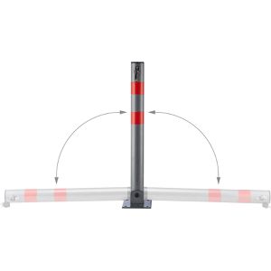 Produktbild für Absperrpfosten Relaxdays 100200922, grau, aus Metall