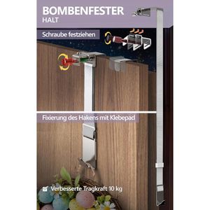 Produktbild für Türhaken 4smile für Türkranz, flexible Länge bis 50cm, silber