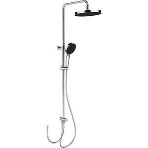 Produktbild für Duschsystem Wenko Softwater, verchromt / schwarz