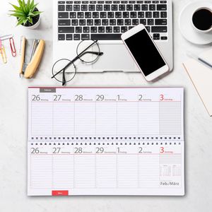 Produktbild für Tischkalender Herlitz 400207932, Colour, quer mit Register