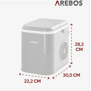 Produktbild für Eiswürfelmaschine Arebos Kunststoff, schwarz