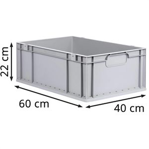 Produktbild für Eurobox Allit ProfiPlus EuroEco C622, grau, 42,3 Liter