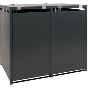 Produktbild für Mülltonnenbox Mendler HWC-O67, Metall