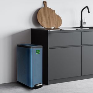 Produktbild für Mülleimer Casa-Pura Zack, blau metallic