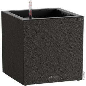 Übertopf Lechuza CANTO Slatestone 30 low, graphit, 30x30x30cm