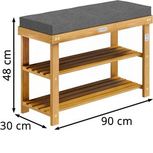 Produktbild für Schuhbank CASARIA 109679, braun, aus Holz