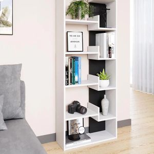 Produktbild für Bücherregal Vicco Fico, weiß / anthrazit