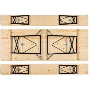 Produktbild für Bierzeltgarnitur RUKU1952 SW10062.2 Fichte/schwarz