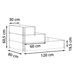 Produktbild für Palettenaufsatz vidaXL 4010311, grau, Holz