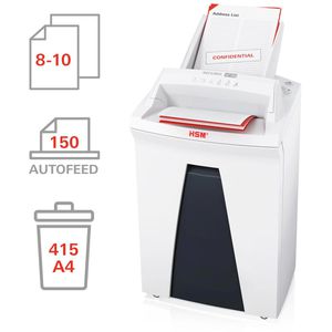 Produktbild für Aktenvernichter HSM SECURIO AF150, 2083111, weiß, mit Rollen