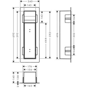 Produktbild für WC-Garnitur hansgrohe XtraStoris Rock, 56062800