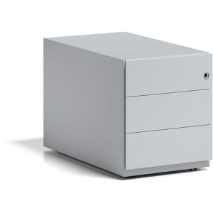 Produktbild für Rollcontainer Bisley Note, aus Metall, lichtgrau