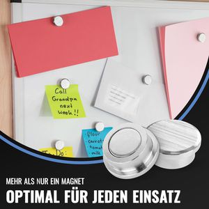 Produktbild für Magnete Poppstar 1011150, silber, Neodym Magnet