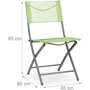Produktbild für Klappstuhl Relaxdays 10035908, grün