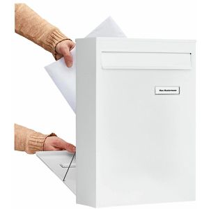 Produktbild für Briefkasten Burg-Wächter Leipzig 778 W, weiß, aus Stahl