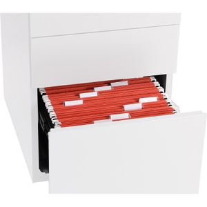 Produktbild für Rollcontainer Bisley Note, aus Metall, weiß