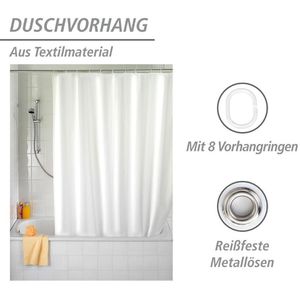 Produktbild für Duschvorhang Wenko Uni, 120 x 200 cm