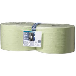 Produktbild für Putztuchrolle Tork Industrie 129243, W1, Recyclingpapier, grün