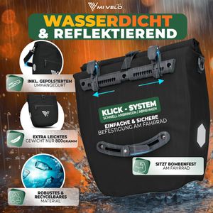 Produktbild für Gepäckträgertasche Mivelo Capax Mini, schwarz, 20 Liter