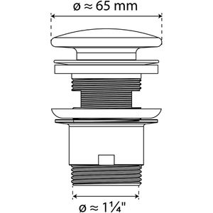 Produktbild für Ablaufgarnitur Kirchhoff PopUp Ventil, aus Messing