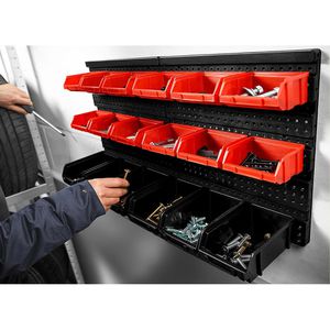 Produktbild für Werkzeugwand Monzana 101575, schwarz, aus Kunststoff