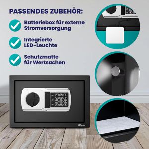 Produktbild für Tresor Deuba 107130, schwarz