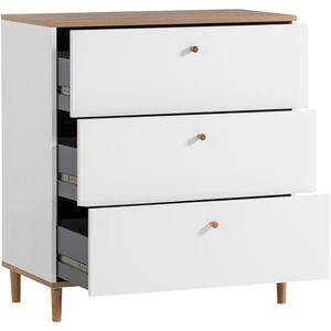 Produktbild für Kommode Schildmeyer Hilda, 701993, mattweiß / artisaneiche